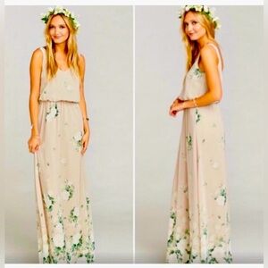 Show Me Your Mumu Kendall Floral Maxi Dress Bridesmaid Medium NEW